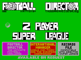 ZX GameBase Football_Director:_2_Player_Super_League D&H_Games 1986