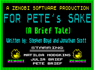 ZX GameBase For_Pete's_Sake Zenobi_Software 1993