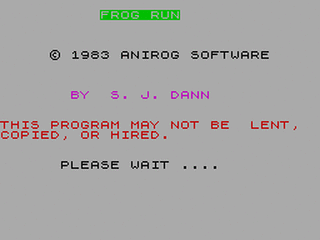 ZX GameBase Frog_Run Anirog_Software 1984