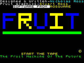 ZX GameBase Fruit_2000 Rossware 1985