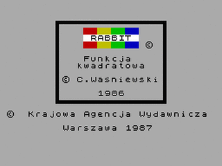ZX GameBase Funkcja_Kwadratowa Krajowa_Agencja_Wydawnicza 1987
