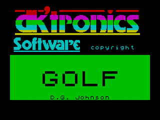 ZX GameBase Golf DK'Tronics 1983