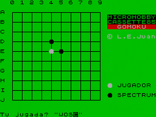 ZX GameBase Gomoku MicroHobby 1985