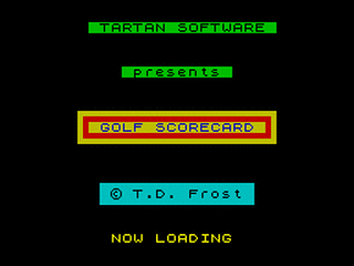 ZX GameBase Golf_Scorecard Tartan_Software