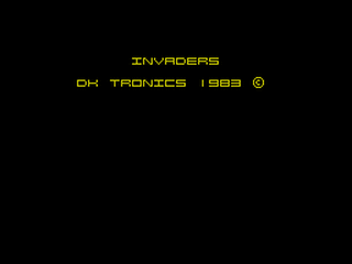 ZX GameBase Invaders DK'Tronics 1983