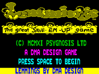 ZX GameBase Lemmings Psygnosis 1991