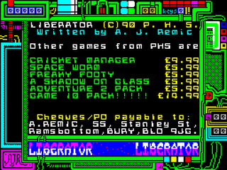 ZX GameBase Liberator Crash 1990