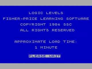 ZX GameBase Logic_Levels Fisher-Price_Learning_Software 1984
