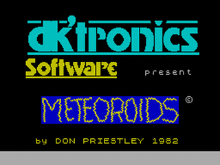 ZX GameBase Meteoroids DK'Tronics 1982