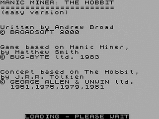 ZX GameBase Manic_Miner:_The_Hobbit Broadsoft 2000