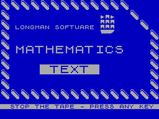 ZX GameBase Mathematics:_O-Level_Revision_and_CSE Longman_Software 1984