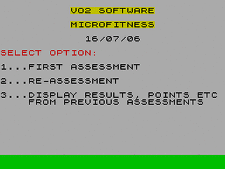 ZX GameBase Microfitness VO2 1985