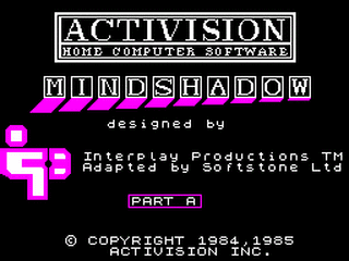 ZX GameBase Mindshadow Activision 1985