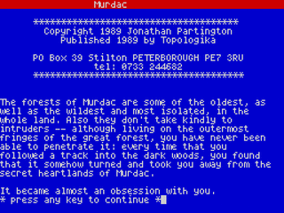 ZX GameBase Murdac_(+3_Disk) 1989