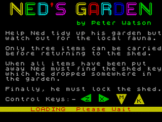 ZX GameBase Ned's_Garden 16/48_Tape_Magazine 1985