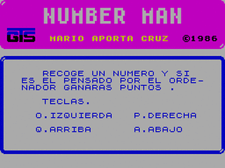 ZX GameBase Number_Man Grupo_de_Trabajo_Software 1986
