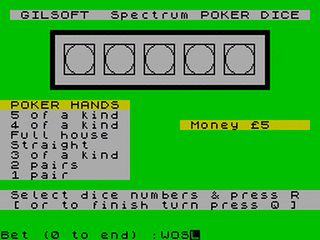 ZX GameBase Poker_Dice Gilsoft_International 1982