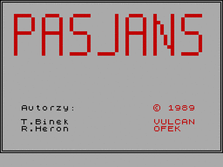 ZX GameBase Pasjans Vulcan 1989