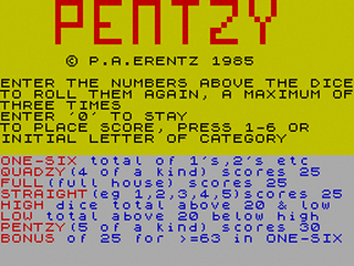 ZX GameBase Pentzy Spectrum_Computing 1985
