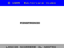 ZX GameBase Pingtronic Editoriale_Video 1985
