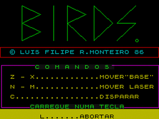 ZX GameBase Pássaros Softfile 1986