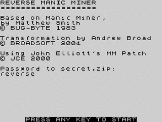 ZX GameBase Reverse_Manic_Miner Broadsoft 2004
