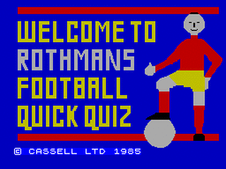 ZX GameBase Rothmans_Football_Quick_Quiz Cassell 1985