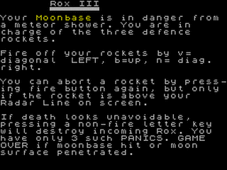 ZX GameBase Rox_III Llamasoft 1982