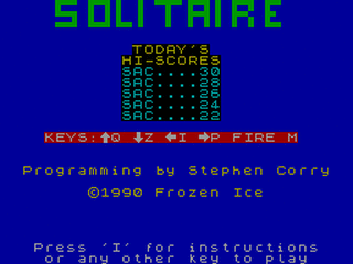 ZX GameBase Solitaire Frozen_Ice 1990