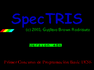 ZX GameBase SpecTRIS Gustavo_Brown_Rodriguez 2003