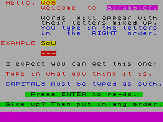 ZX GameBase Scrambler_2 Mentor_Software 1983