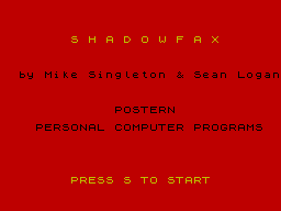 ZX GameBase Shadowfax Postern 1983