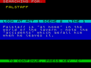 ZX GameBase Shakespeare:_Henry_IV_Part_One Penguin_Study_Software 1984