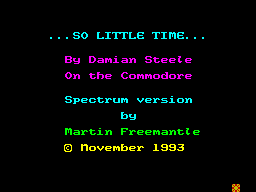 ZX GameBase So_Little_Time Martin_Freemantle 1993