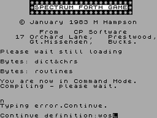ZX GameBase Spectrum_Forth_Game CP_Software 1983