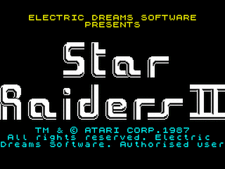 ZX GameBase Star_Raiders_II Electric_Dreams_Software 1987