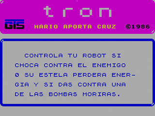 ZX GameBase Tron Grupo_de_Trabajo_Software 1985