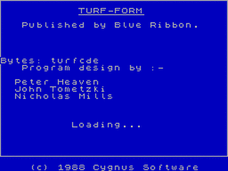 ZX GameBase Turf-Form Blue_Ribbon_Software 1988