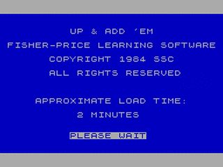 ZX GameBase Up_&_Add_'em Fisher-Price_Learning_Software/Spinnaker_Software_Corporation 1984