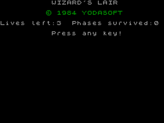 ZX GameBase Wizard's_Lair Yodasoft 1984