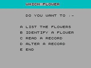 ZX GameBase Which_Flower? Microelectronics_Education_Programme 1985