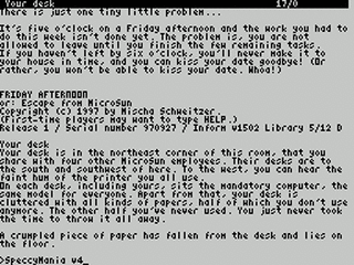 ZX GameBase [Zxzvm]_Friday_Afternoon_or_Escape_From_Microsun Mischa_Schweitzer 1997