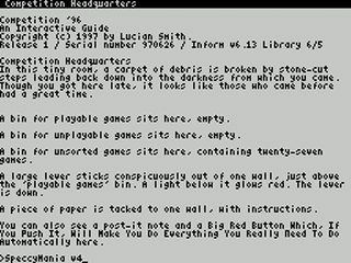 ZX GameBase [Zxzvm]_Competition_96:_An_Interactive_Guide Lucian_Smith 1997