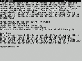 ZX GameBase [Zxzvm]_Phred_Phontious_and_the_Quest_for_Pizza:_An_Interactive_Errand Michael_Zey 1997