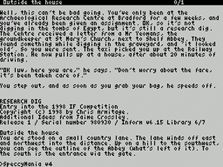 ZX GameBase [Zxzvm]_Research_Dig Chris_Armitage 1998