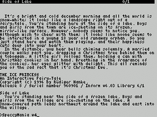 ZX GameBase [Zxzvm]_Ice_Princess,_The:_An_Interactive_Fairy-Tale Ruediger_Hanke 1996