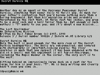 ZX GameBase [Zxzvm]_Lost_Spellmaker,_The:_An_Interactive_Mission Neil_James_Brown 1998
