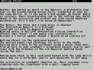 ZX GameBase [Zxzvm]_Meteor_Stone_and_a_Long_Glass_of_Sherbet,_The Graham_Nelson 1996