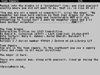 ZX GameBase [Zxzvm]_Town_Dragon,_The:_Interactive_Fiction David_A._Cornelson 1997