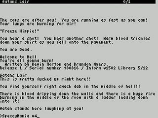 ZX GameBase [Zxzvm]_Welcome_to_Hell Kevin_Norton/Brandon_Myers 1998